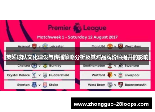 英超球队文化建设与传播策略分析及其对品牌价值提升的影响